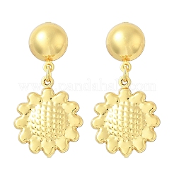 Pendientes colgantes de acero inoxidable 304 con forma de flor&nbsp;EJEW-A125-44G