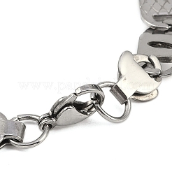 201 bracelets à maillons marins en acier inoxydable&nbsp;BJEW-B078-54P-01