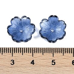 Capuchons de perles de verre en aérosol transparent&nbsp;GLAA-H035-04D