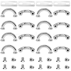 18 Stück D-Ring-Schnallen aus Legierung für Bogenbrücke&nbsp;FIND-CL0001-54P