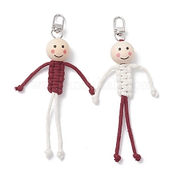 2 ciondolo decorativo in legno naturale&nbsp;HJEW-TA00388