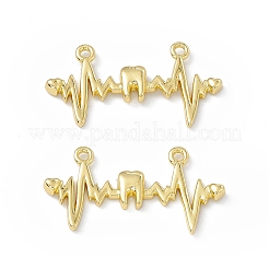 Ciondoli connettore in ottone placcato cremagliera&nbsp;KK-B065-25G