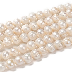 Brins de perles de culture d'eau douce naturelles&nbsp;PEAR-L001-G-14