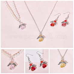 36 Stück Engel-Glasanhänger in 6 Farben.&nbsp;PALLOY-CA00009