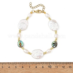 Armbänder aus natürlichen barocken Keshi-Perlen (oval)&nbsp;BJEW-JB14337