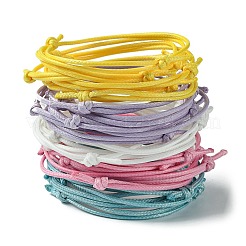 30 Stück 5 farblich verstellbare geflochtene Kordelarmbänder aus gewachstem Polyester&nbsp;BJEW-FZ00016