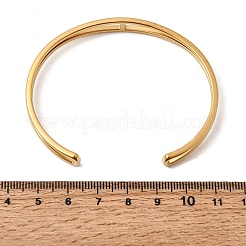 Bracelet jonc double couche en acier inoxydable 304 serti de micro-pavés de zircone cubique pour femme&nbsp;BJEW-K303-01G