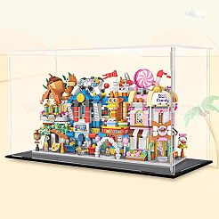 Vitrinas de plástico transparente para minifiguras&nbsp;ODIS-WH0029-72C