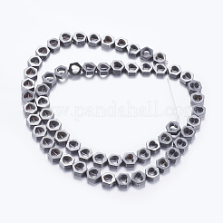 Non magnetici perle ematite sintetico fili&nbsp;G-P338-09A-6x6mm