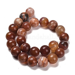 Naturbrand Knistern Achat Perlen Stränge&nbsp;G-B079-A01-04