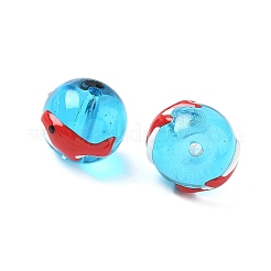Perline di vetro smaltate fatte a mano con tema oceano&nbsp;LAMP-D304-02B