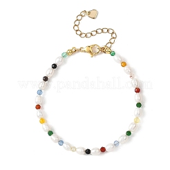 Braccialetti con perline in agata naturale&nbsp;BJEW-JB12850