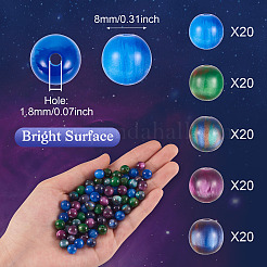 5 busta di perline di resina opaca da 5 colori&nbsp;RESI-TA0001-86