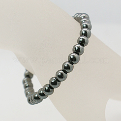 Pulseras del hematites sintética de moda no magnético&nbsp;BJEW-JB00555-01