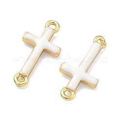 Breloques de connexion en laiton émaillé pour les liens religieux en croix&nbsp;KK-D229-07G-03