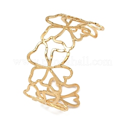 Hohle Manschettenarmreifen aus 304 Edelstahl für Damen&nbsp;LS-BJEW-L709-03G