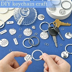 Schlüsselanhänger-DIY-Sets mit englischem Schriftzug&nbsp;FIND-YW0005-06