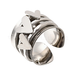 Bagues ouvertes en laiton pour femmes&nbsp;RJEW-F215-09P