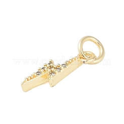 Placcatura a cremagliera in ottone micro pavé di ciondoli con zirconi chiari&nbsp;X-KK-Z060-14G