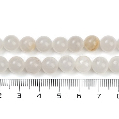 Fili di perline di quarzo rutilato di pelo di coniglio rosa naturale&nbsp;G-H093-B05-8mm