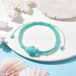 4 pièces ensemble de bracelets de perles tressées tortue en porcelaine 4 couleurs&nbsp;BJEW-JB10058