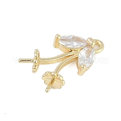 Placcatura a cremagliera in ottone con pendenti in zirconi cubici&nbsp;KK-Q018-04G