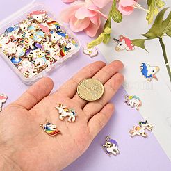 60 Stück 10 Arten Legierung Emaille Anhänger&nbsp;ENAM-CJ0002-69