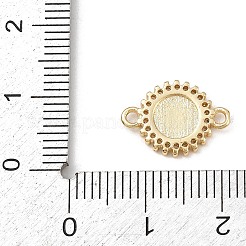 Messing Pavé klar Zirkonia Religion flach rund mit Heiligen Anschluss Charms&nbsp;KK-L255-09G-01