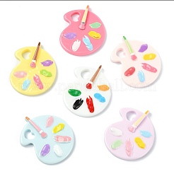 30pcs 6 couleurs pendentifs en résine opaque&nbsp;CRES-CJ0001-90
