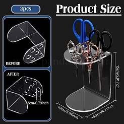 Rastrelliera porta organizer per forbici in acrilico a 6 foro&nbsp;ODIS-WH0329-98