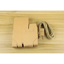 Kraftpapier Geschenkbox&nbsp;CON-WH0022-04