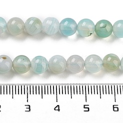 Natürliche gestreifte Achat- / Bandagatperlenstränge&nbsp;G-K155-A-6mm-04
