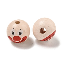 Perles européennes en bois imprimées&nbsp;WOOD-G022-06B