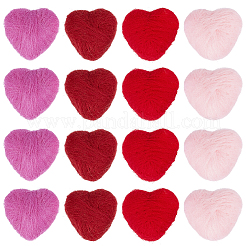 16 Stück 4 Farben Herz handgemachte Wollfilz Ornament Zubehör&nbsp;DIY-CY00003-06
