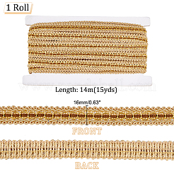 Bordure en dentelle tressée en polyester&nbsp;OCOR-WH0078-08B