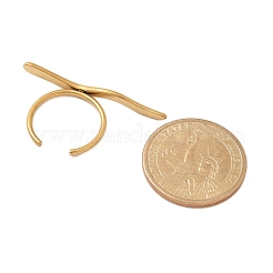 Anillos de puño abiertos de barra de acero inoxidable 304 para mujer&nbsp;RJEW-Z077-01G-10