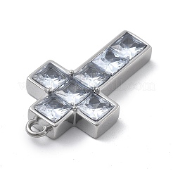 Pendentifs en acier inoxydable 304 micro pavés de zircones cubiques&nbsp;STAS-Z121-48P