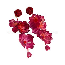 Ohrstecker aus Stoff mit Blumen-Motiv&nbsp;FS-WG9CF75-01