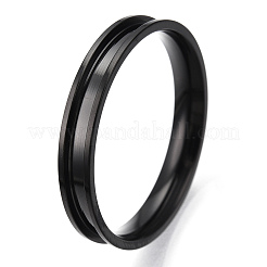 201 geriffelte Fingerringfassungen aus Edelstahl&nbsp;RJEW-TAC0017-4mm-06B