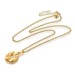 Collar de cadena de cuerda con colgante de acero inoxidable 304 para mujer&nbsp;LS-STAS-Z108-01G-05