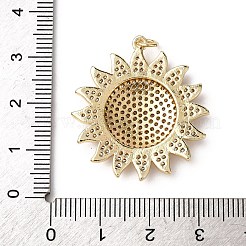 Pendentifs avec zircon cubiques à micro-pavés en laiton&nbsp;KK-A264-01G