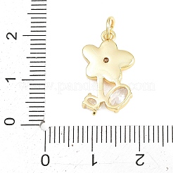 Ottone micro spianare pendenti zirconi&nbsp;KK-F938-29G-02B