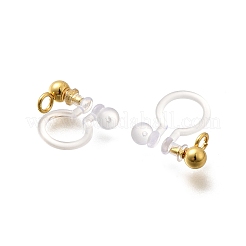 201 montature per orecchini a clip in acciaio inossidabile&nbsp;STAS-F311-14G