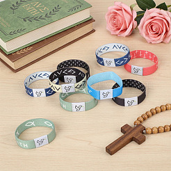 Bracelet en cordon polyester bicolore (12 pièce) pour femmes et hommes&nbsp;BJEW-UN0002-05A