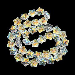 Fili di perle di vetro trasparente placcato colore ab&nbsp;EGLA-G037-07A-AB01