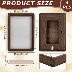 4 soporte rectangular para marco de fotos de madera&nbsp;AJEW-WA0004-82A