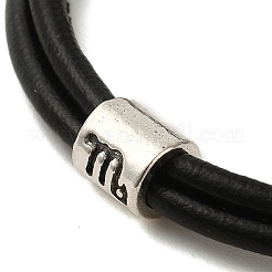 Mehrsträngige Armbänder aus runder Kordel aus PU-Leder&nbsp;SJEW-K002-07D