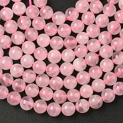 Fili di perle di quarzo rosa del Madagascar naturale di colore rosa&nbsp;G-D654-6mm