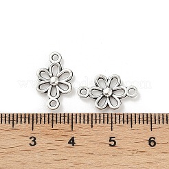 Ciondoli connettore fiore cavo in lega stile tibetano&nbsp;TIBE-S324-10AS