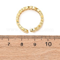 Messing Micro Pave Zirkonia Manschette offene Ringe&nbsp;RJEW-F204-02G